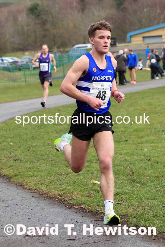 Senior Men and Veterans (Over 40s), 2023 NECAA Royal Signals Relays, Hetton le Hole, County Durham. Photo: David T. Hewitson/Sports for All Pics
